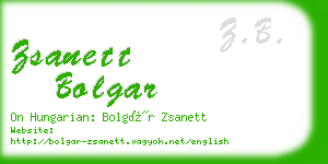 zsanett bolgar business card